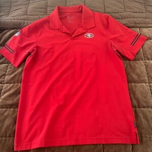 49ers Dri-Fit Red Short-Sleeve Polo Shirt